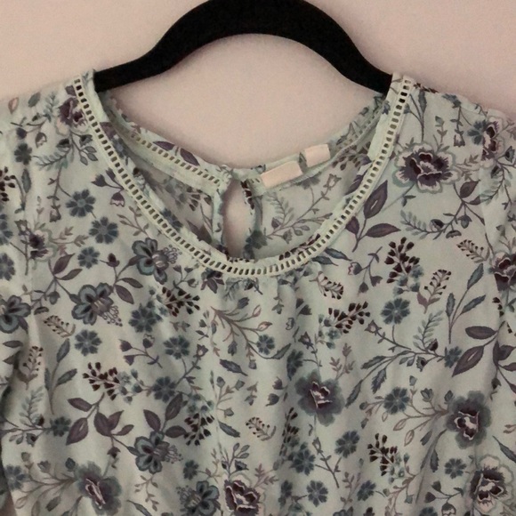 Gap turquoise knee length flower detailed dress - Picture 3 of 4